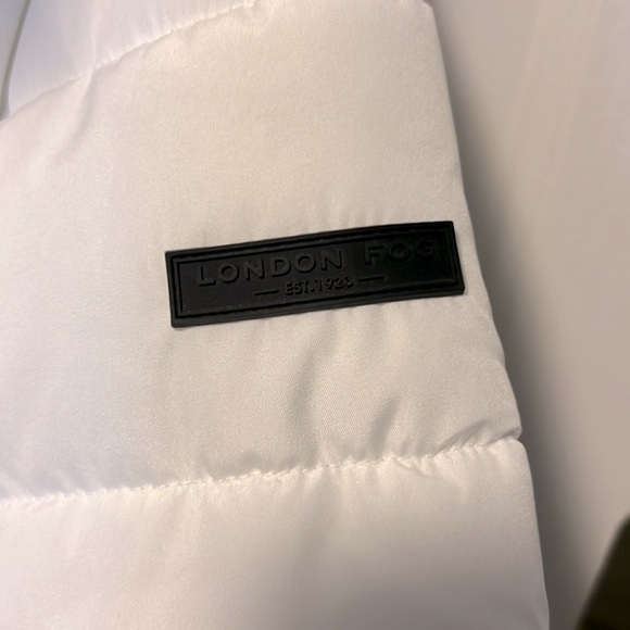 NWT ☃️ LONDON FOG BELTED WHITE FAUX FUR TRIM HOODED PUFFER COAT Womens 1X or 16W - Picture 7 of 12